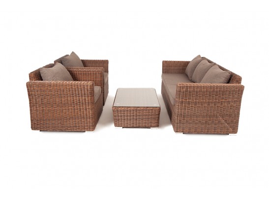 "Капучино" лаунж-зона из искусственного ротанга, цвет коричневый в Набережных Челнах
