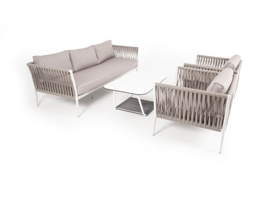 "Касабланка" лаунж-зона плетеная из роупа 5-местная, цвет серо-коричневый в Набережных Челнах