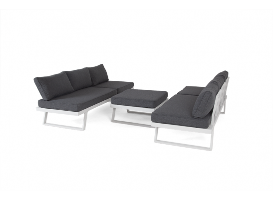 "Альпы" комплект-трансформер садовой мебели из алюминия (угловой диван, столик) с подушками в Набережных Челнах
