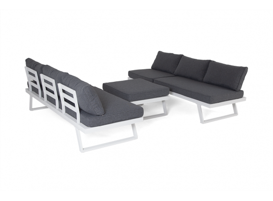 "Альпы" комплект-трансформер садовой мебели из алюминия (угловой диван, столик) с подушками в Набережных Челнах