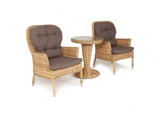 "Алиса" кофейный комплект из искусственного ротанга, цвет соломенный в Набережных Челнах