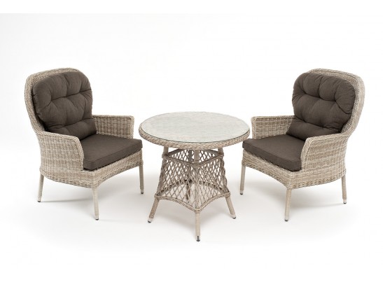 "Алиса" кофейный комплект из искусственного ротанга, цвет бежевый в Набережных Челнах