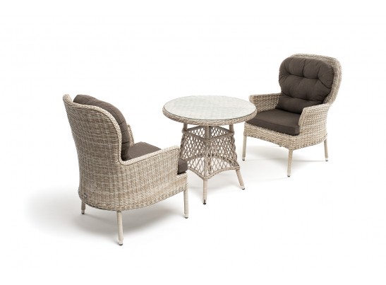 "Алиса" кофейный комплект из искусственного ротанга, цвет бежевый в Набережных Челнах