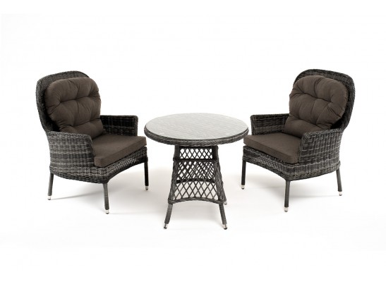 "Алиса" кофейный комплект из искусственного ротанга, цвет графит в Набережных Челнах