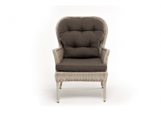 "Алиса" кресло плетеное, цвет бежевый с подушками в Набережных Челнах