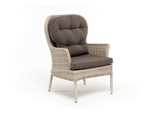 "Алиса" кресло плетеное, цвет бежевый с подушками в Набережных Челнах