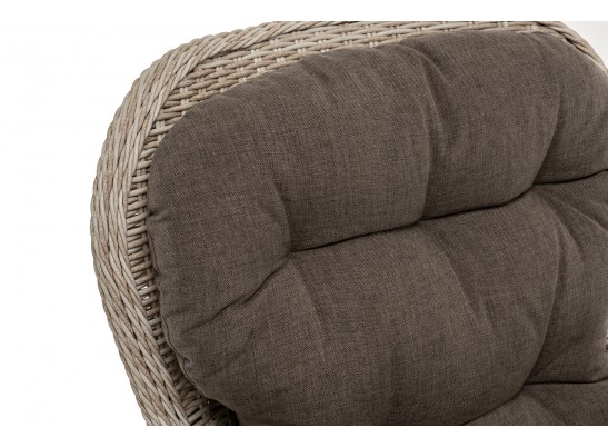 "Алиса" кресло плетеное, цвет бежевый с подушками в Набережных Челнах