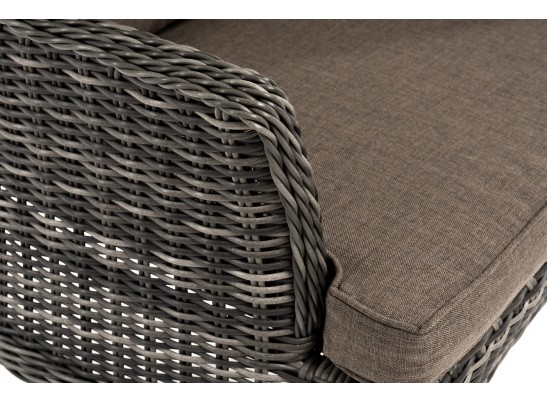 "Алиса" кресло плетеное, цвет графит с подушками в Набережных Челнах