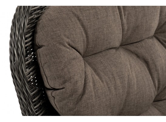 "Алиса" кресло плетеное, цвет графит с подушками в Набережных Челнах