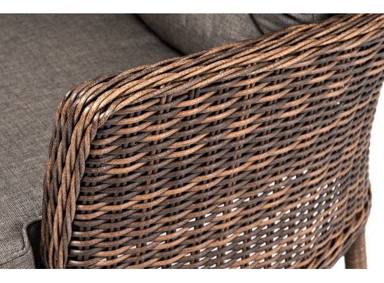 "Алиса" кресло плетеное, цвет коричневый с подушками в Набережных Челнах