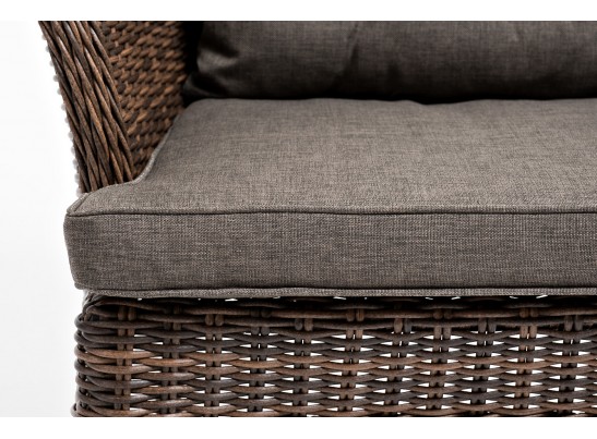 "Алиса" кресло плетеное, цвет коричневый с подушками в Набережных Челнах