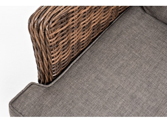 "Алиса" кресло плетеное, цвет коричневый с подушками в Набережных Челнах