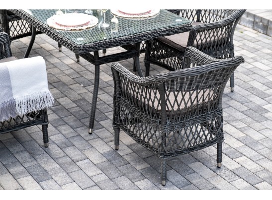 "Амароне" обеденная группа из искусственного ротанга на 6 персон, цвет графит в Набережных Челнах