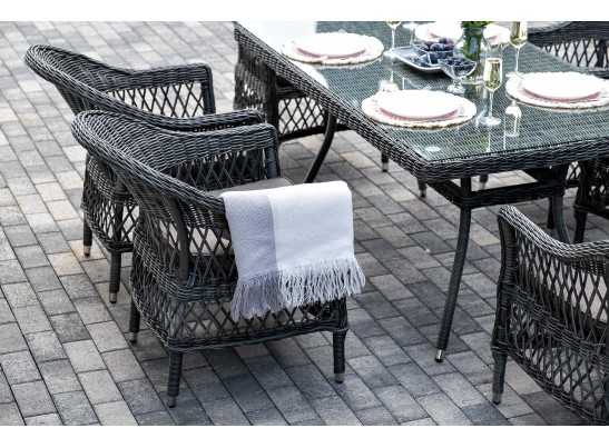 "Амароне" обеденная группа из искусственного ротанга на 6 персон, цвет графит в Набережных Челнах