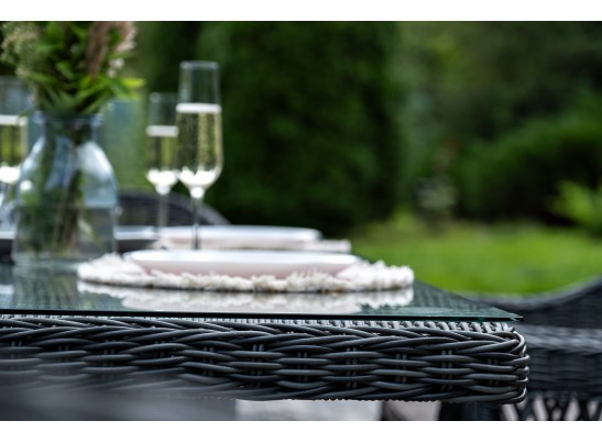 "Амароне" обеденная группа из искусственного ротанга на 6 персон, цвет графит в Набережных Челнах
