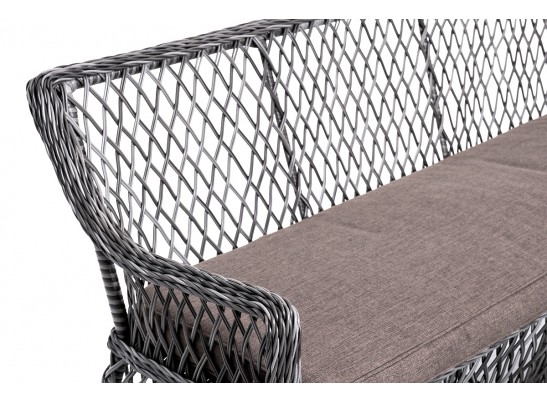 "Асти" лаунж-зона из искусственного ротанга на 4 персоны, цвет графит в Набережных Челнах