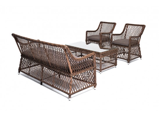 "Асти" лаунж-зона из искусственного ротанга на 4 персоны, цвет коричневый в Набережных Челнах