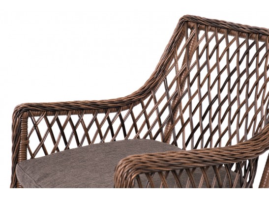 "Асти" лаунж-зона из искусственного ротанга на 4 персоны, цвет коричневый в Набережных Челнах