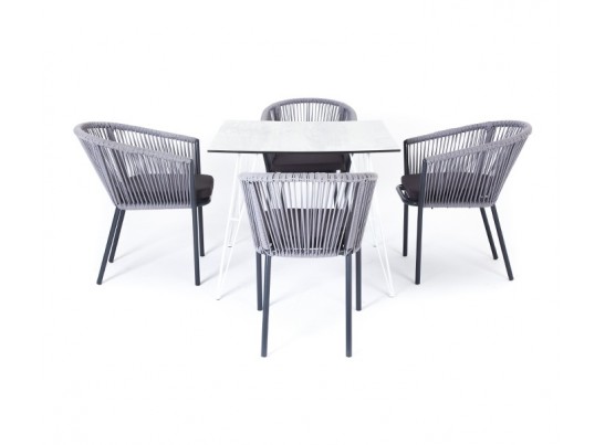 "Бари" обеденная группа на 4 персоны, круглый роуп, цвет светлый в Набережных Челнах