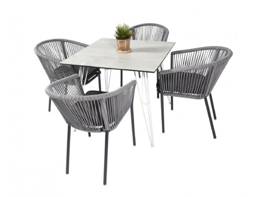 "Бари" обеденная группа на 4 персоны, круглый роуп, цвет светлый в Набережных Челнах