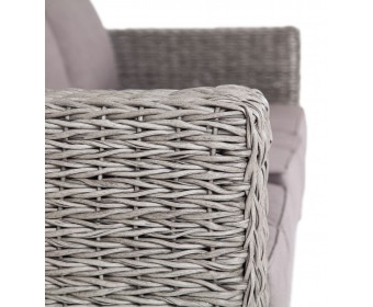 "Боно" диван из искусственного ротанга (гиацинт) трехместный, цвет серый