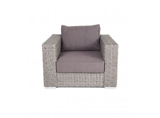 "Боно" кресло из искусственного ротанга (гиацинт), цвет серый в Набережных Челнах