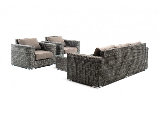 "Боно" лаунж-зона из искусственного ротанга, цвет графит в Набережных Челнах