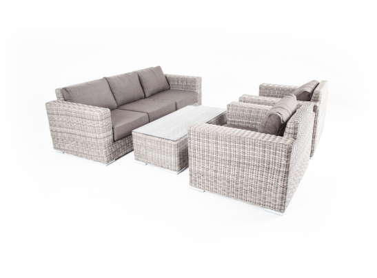 "Боно" лаунж-зона из искусственного ротанга (гиацинт), цвет серый в Набережных Челнах