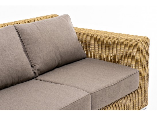 "Боно" лаунж-зона из искусственного ротанга, цвет соломенный в Набережных Челнах