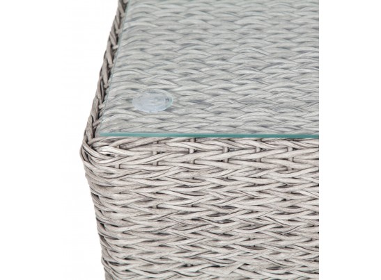 "Боно" журнальный столик из искусственного ротанга (гиацинт), цвет серый в Набережных Челнах