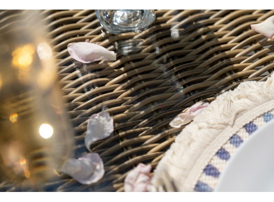 "Цесена" обеденная группа плетеная из искусственного ротанга, цвет соломенный в Набережных Челнах