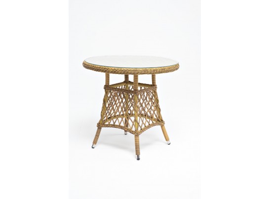 "Эспрессо" плетеный круглый стол, диаметр 80 см, цвет бежевый в Набережных Челнах