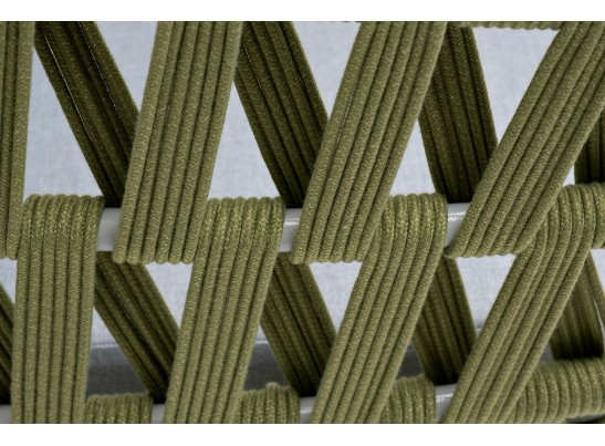 "Диего" диван 2-местный плетеный из роупа, каркас алюминий светло-серый (RAL7035) муар, роуп салатовый меланж круглый, ткань светло-серая в Набережных Челнах "Диего" диван 2-местный плетеный из роупа, каркас алюминий светло-серый (RAL7035) муар, роуп салатовый меланж круглый, ткань светло-серая в Набережных Челнах