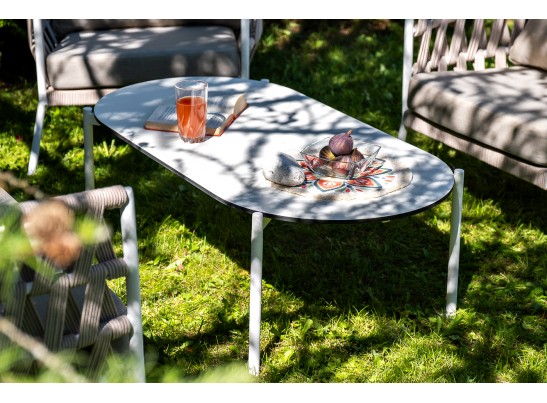 "Диего" лаунж-зона 4-местная плетеная из роупа (веревки), каркас алюминиевый белый, роуп бежевый в Набережных Челнах