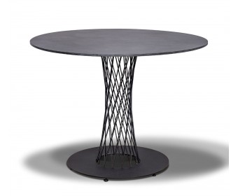 "Диего" обеденный стол из HPL круглый Ø100см, цвет "серый гранит"