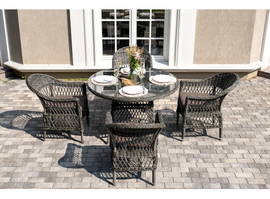 "Дольче" обеденная группа из искусственного ротанга, цвет графит в Набережных Челнах