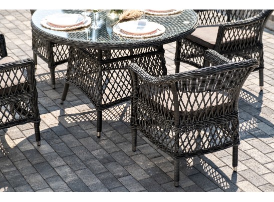 "Дольче" обеденная группа из искусственного ротанга, цвет графит в Набережных Челнах