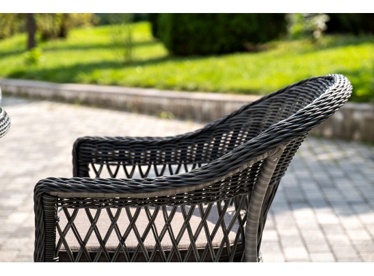 "Дольче" обеденная группа из искусственного ротанга, цвет графит в Набережных Челнах