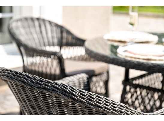 "Дольче" обеденная группа из искусственного ротанга, цвет графит в Набережных Челнах