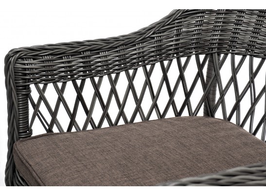 "Дольче" обеденная группа из искусственного ротанга, цвет графит в Набережных Челнах