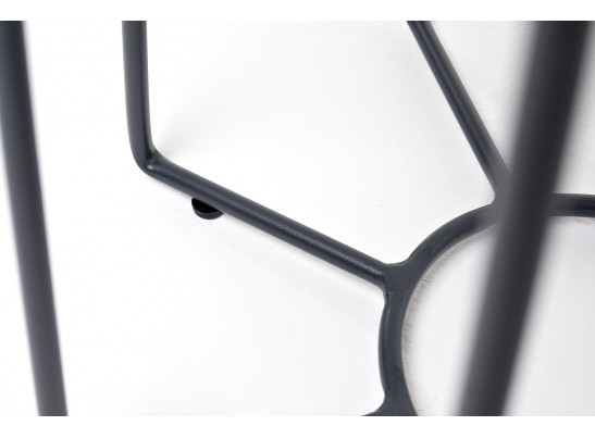 "Эквадор" журнальный стол из HPL круглый Ø40 H55, каркас из алюминия темно-серый (RAL 7024) муар, цвет столешницы "серый гранит" в Набережных Челнах