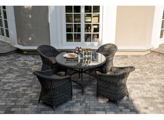 "Равенна" обеденная группа плетеная, цвет графит в Набережных Челнах