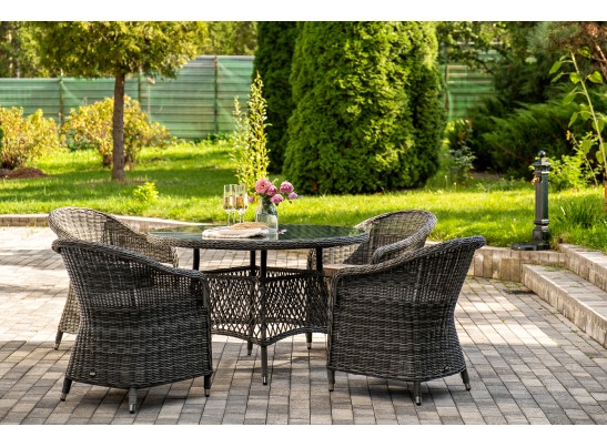 "Равенна" обеденная группа плетеная, цвет графит в Набережных Челнах