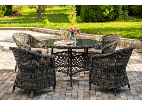 "Равенна" обеденная группа плетеная, цвет графит в Набережных Челнах
