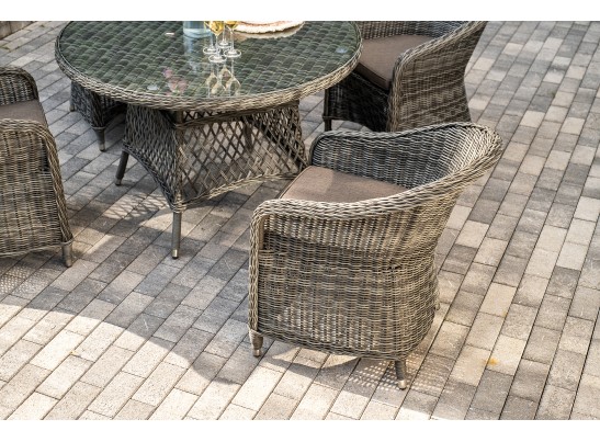 "Равенна" обеденная группа плетеная, цвет графит в Набережных Челнах