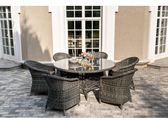 "Эспрессо–150 R" обеденная группа плетеная, цвет графит в Набережных Челнах