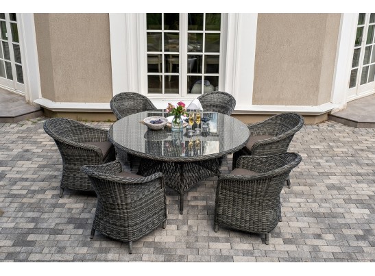 "Эспрессо–150 R" обеденная группа плетеная, цвет графит в Набережных Челнах