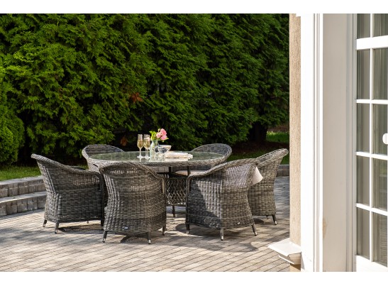 "Эспрессо–150 R" обеденная группа плетеная, цвет графит в Набережных Челнах