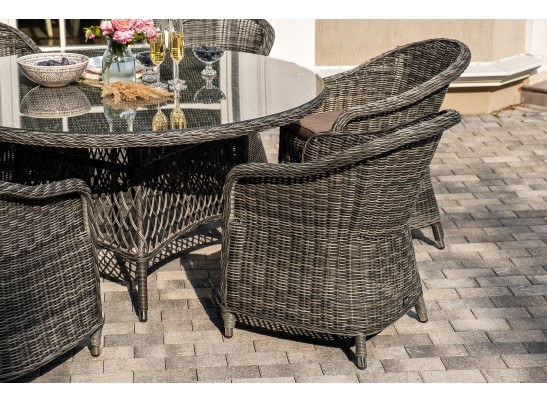 "Эспрессо–150 R" обеденная группа плетеная, цвет графит в Набережных Челнах