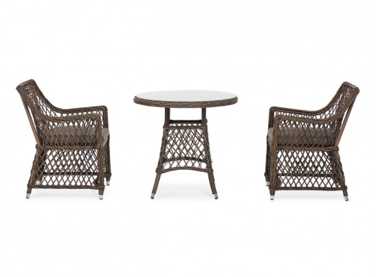 "Эспрессо–80 L" обеденная группа плетеная, цвет коричневый в Набережных Челнах
